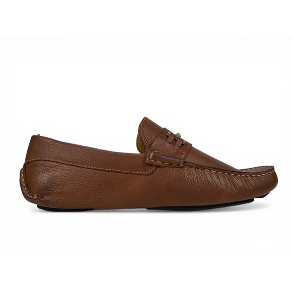 Massimo Matteo Bit Driver Loafer Mens 11 Cognac Leather Moccasin Slip On Luxury main image 9